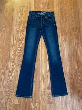 New York & Company Dark Blue Flare Jeans